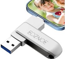 64 GB USB zibatmiņas karte tālruņa zibatmiņas diskam, kas saderīga ar OTG Android/Pad/Mac/PC, nav nepieciešama lietotne tālruņa atmiņas kartei, lai saglabātu fotoattēlus un video.