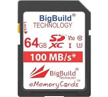 64 GB UHS-I U3 100MB/s atmiņas karte Sony Cybershot DSC W830 kamerai 10. klases SDXC atmiņas kartei