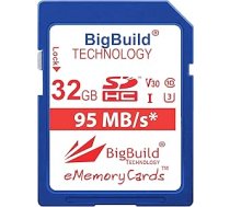 32 GB UHS-I U3 95MB/s atmiņas karte Kodak PIXPRO AZ252, AZ421, AZ422, AZ527, AZ651, AZ652, AZ901, FZ43, FZ53, FZ 201 kamerām