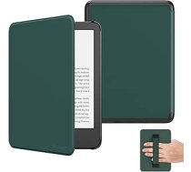 MoKo futrālis 6 collu jaunajam Kindle (11. paaudzes 2024/2022 izlaidums), viegls futrālis ar rokas siksniņu, automātiskās modināšanas/miega režīms Kindle 11th Generation 2024 e-lasītājam, pusnakts zaļš