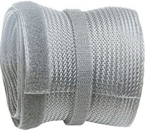 RICOO Universal Cable Tidy Z9085G-5 Wire Clip Management Trunking Holder Organiser Organizer Protector Duct Sleeve Cover/Velcro Hook and Loop Fastener Fastening Strips/5m Grey