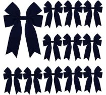12 gabali Ziemassvētku samta lokus Ziemassvētku vainags Bow Ziemassvētku eglītes vainags vainags vainags dāvanu priekšējo durvju mājas dekori 17x14cm (zils)