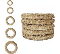 10 salmu vainagu komplekts - 10 salmu romieši - diametrs 35 cm - 6 cm, durvju vainags, dekoratīvais vainags, tukšs vainags, salmu gredzens radošam adventes dizainam (35 cm/6 cm, 10 gab.)