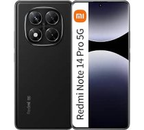XIAOMI Redmi Note 14 Pro 5G viedtālrunis 12+512GB NFC 200MP Pro-Grade AI kameras sistēma MediaTek Dimensity 7300-Ultra 1.5K 120Hz 120Hz Eye-Care displejs 5110mAh akumulators ar NFC, bez lādētāja (melns)