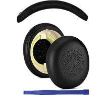 Evolve2 65 Ohrpolster und Kopfbandabdeckung für Jabra Evolve2 65 (65MS 65UC USB)/Elite 45h/Evolve2 40 (40UC 40MS USB) Kopfhörer, Ohrpolster, Kopfbandschutz, Zubehör (schwarz)