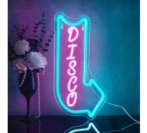 Looklight Pink Arrow neona zīme, LED zīme, neona zīme sienas dekorēšanai, gaismas reklāma diskotēkai, guļamistabai, bāram, klubam, ballītei, retro dekoram, 23,5 x 42 cm