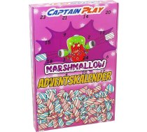 Marshmallow Advent Calendar 2025 - 24 individuāli iesaiņoti mini marshmallows, Cute CAPTAIN PLAY Ziemassvētku kalendārs, 1 iepakojums (1 x 96 g)