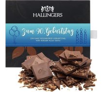 Hallingers 90. dzimšanas diena – pilnpiena smalkā šokolāde, kas viegli kūst mutē – roku darbs, bez alkohola (kaste) – dāvanu idejas Ziemassvētki un dāvanas Adventes kalendārs | Dzimšanas dienas apsveikumi Gads