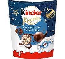 Kinder Milk & Crispy Bits Balls – mazas pilnpiena bumbiņas ar krēmīgu piena pildījumu un kraukšķīgiem kakao grauzdiņiem – saldumi Ziemassvētku vecītim, Adventes kalendāram, Ziemassvētku dāvanām – suvenīrs – 90 g
