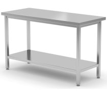 Centrālais tērauda darba galds ar plauktu 180x70x85 cm - 810743
