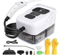 Aomdom 2500 W tvaika tīrītājs, rokas tvaika tīrītājs ar 6 piederumiem, 1200 ml tvertne, 9 tvaika līmeņi virtuvei, vannas istabai, automašīnai, grīdai, dīvānam, flīzēm un šuvēm