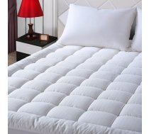 EASELAND RV matrača pārvalks King Size Quilted Mattress Protector Cotton Top 8-21" Deep Pocket Cooling Mattress Topper (72" x 80", balts)
