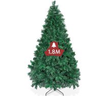 OUSFOT Mākslīgā Ziemassvētku eglīte, 180 cm, zaļa eglīte, 815 galotnes, PVC materiāls, reālistiska ar metāla pamatni, piemērota Ziemassvētkiem, veikala rotājumiem, viesistabai
