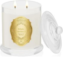 M&SENSE Aromatizēta svece Lielas 2 daktu sojas sveces Gardenia aromātiskās sveces stiklā 12,7 oz 360 g Dabīgs sojas vasks 70 stundu degšanas laiks Sveces Dāvanas sievietēm Sveces mājas aromātam