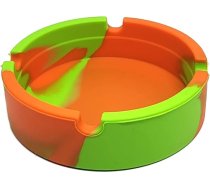 BWD AshTray Silikona pelnu trauks Silikona veidne Oranžā un zaļā apaļas formas cigarešu pelnu trauku turētājs Tabaka iekštelpu āra bāri Bāri Bāri Izmantošana