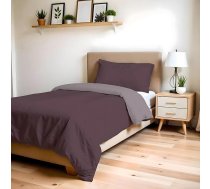 ZOE Vienvietīgas gultasveļas komplekts, gluds, divvirsmu, gultasveļas komplekts ar segas pārvalku 150 x 200 cm ar aploksni 50 cm + spilvendrāna 50 x 80 cm, vīna sarkans/ tumši rozā krāsā