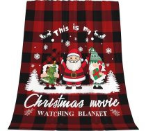 Ziemassvētku sega Cute Snowman Ultra Soft Flannel sega mājīga silta viegla dāvana pieaugušajiem bērniem Mašīnā mazgājama dīvāns sega mierinātāji 100x130cm