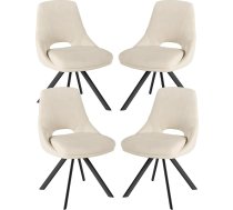 JIEXI Dining Room Chairs Set of 4 - Exclusive Dining Room Chairs for Living Room Chairs Kitchen Chairs Upholstered Modern Robust High Quality Chairs Ergonomic Dining Room Chair in Design Look (Beige 4