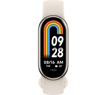 Xiaomi Smart Band 8 fitnesa trakeris, 1,62 collu AMOLED displejs, 16 dienu baterijas darbības laiks, 5ATM, SpO2 uzraudzība, miega un pulsa uzraudzība, vairāk nekā 150 treniņu režīmi, pedometrs, šampanieša zelta krāsa
