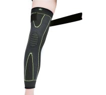 Ceļgalu bandāžas vīriešiem, elastīgas, dzeltenzaļas svītrainas sporta ceļgalu sargi ar neslīdošu kompresijas bandāžu (XL Nonslip Bandage)