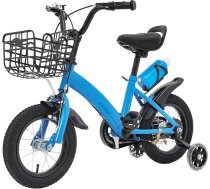 12 collu bērnu velosipēds meitenēm un zēniem vecumā no 2 līdz 5 gadiem, augstuma regulējami bērnu velosipēdi ar groziem, stabilizatoriem un kausiņiem, bērnu velosipēds, kas piemērots sportam un velobraukšanai