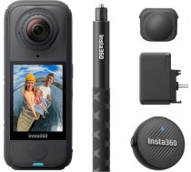 Insta360 X4 Air Creator Bundle – 165 g viegla 8K 360° kamera, neredzams selfiju nūjiņa, maināmi objektīvi, ierakstīšana un izlīdzināšana Integr. Vēja aizsardzība, FlowState stabilizācija, AI-aprīkota lietotne