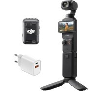 DJI Osmo Pocket 3 Creative Combo Bundle, vlog kameras 4K ar 1 collu CMOS un 4K/120 fps video, 3-asu stabilizācija, digitālā kamera, ātra fokusa iestatīšana (uzlādes spraudnis)