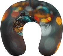 Ziemassvētku eglīšu rotājumi, ceļojuma spilvens, kakla balsts, atmiņas putas, U veida spilvens, mīksts, ērts, ceļojuma kakla spilvens, guļamspilvens, ceļojuma piederumi lidmašīnām, automašīnām, birojiem