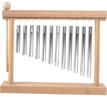 Chimes Percussion koka galda vējspēle | Izglītojoša rotaļlieta agrīnā bērnībā, smalkās motorikas attīstībai, muzikālās intereses veicināšanai, mazu bērnu kognitīvās attīstības sekmēšanai