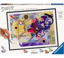 Ravensburger CreArt 23650 „Gleznošana pēc numuriem” pieaugušajiem, gleznošanas komplekts ar otu un akrila krāsām, dāvana vīriešiem un sievietēm, dzeltena, sarkana, zila (Vasilijs Kandinskis)