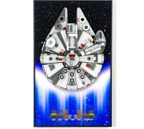 Dekoratīva siena plāksne, kas saderīga ar Lego 75257 „Millennium Falcon“; sienas dekors Lego automašīnu rāmju cienītājiem (nav modelis)