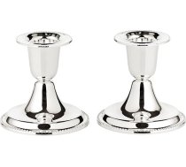EDZARD 2 sveču turētāju komplekts Perla (H 7 cm) ar elegantu sudraba pārklājumu - galda dekora sveču turētājs, laterna svecēm, sudraba krāsā, garas sveces, sveču dekorēšanai, izturīgs pret traipu