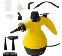 FANTASK 1050W rokas tvaika tīrītājs ar 9 piederumiem, tvaika spiediens: 3 bāri, temperatūra: līdz 140°C, sildīšanas laiks: 3-5 min, tvertne: 350 ml, dzeltena, tilpums: 350 ml