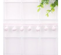 5 jardi Pompomu virtene, Bobble Trim Ball Fringe lentes Pom Poms Tassel Trim šūšanai Apģērbu šalle Aizkaru spilvens DIY apdare, balts