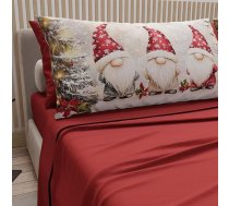 Petti Italian Artisans Christmas Digital Print kokvilnas gultasveļa, spilvendrānas, Ziemassvētku gultasveļa karalienes izmērā, Ziemassvētku gultasveļas komplekts, GNOME 03 Bordeaux, 100% ražots Itālijā