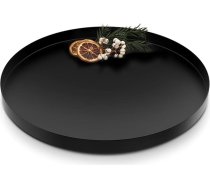 ecooe Dekoratīvs paplātes, apaļš, diametrs 30 cm, nerūsējošā tērauda servēšanas paplāte, neslīdošs metāla kosmētikas paplātes, dekoratīvs paplātes adventes vainagam, šķīvjiem, desertiem, kosmētikai, rotaslietām, svecēm
