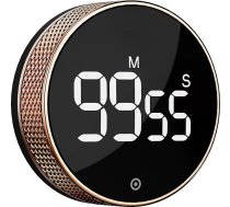 BlueSnail virtuves taimeris ar LED digitālo displeju Smart Efficana mājas klasei, sporta zālei, birojam, ar regulējamu skaļumu un spilgtumu (rozā zelta)