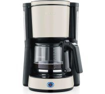 Severin KA 9575 Filtrējamais kafijas automāts ar stikla krūzi, pilienu aizbāzni, grozāmo filtru, automātisko izslēgšanos, indikatora gaismu, kabeļu nodalījumu, ūdens līmeņa indikatoru, nerūsējošais tērauds/bēšs/melns, 1000 W, 1000 W, 10