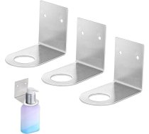 3 šampūna turētāju āķu komplekts, 28 mm sienu turētājs virtuves, vannas istabas, losjona, mazgāšanas līdzekļu turētājiem - sudraba krāsā
