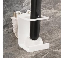 Sienas elektriskās zobu birstes turētājs, kabeļu organizators 1 lādētājam, pašlīmējošs elektriskās zobu birstes statīvs vannas istabai, medicīnas skapītim, kopmītnei (balts)