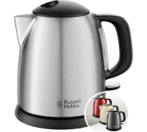 Russell Hobbs Adventure 24991-70 Mini tējkanna Nerūsējošais tērauds 1,0 L 2400 W Ātrā vārīšanās funkcija Noņemams kaļķakmens filtrs Optimizēts izsmidzinātājs Maza ceļojumu tējkanna Kompakta tējas pagatavošanas ierīce