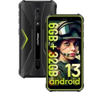 Ulefone Armor X12 āra viedtālrunis, 6GB + 32GB/256GB SD mobilais tālrunis bez līguma, Android 13 4860mAh izturīgs mobilais tālrunis, 13MP + 8MP Octa Core, 5,45 collu HD+ IP69K ūdensizturīgs, 4G Dual SIM/Face ID/NFC/GPS - Zaļš