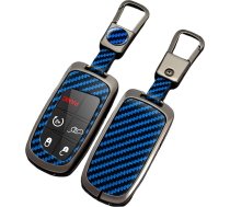 Cinka sakausējuma oglekļa šķiedras auto atslēgu vāciņš piemērots Jeep Renegade Compass Grand Cherokee Chrysler 300C Wrangler Dodge atslēgu piekariņiem