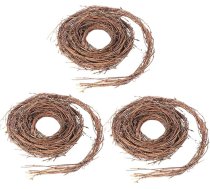TOYANDONA 3 ruļļi vīnogulāju vainagu zari Vainags Vīnogulāju zaru vītne Vainags DIY vīnogulāju vainags Rustic Willow sienas apdare Priekšējo durvju sienas rotājums