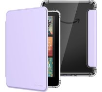 MoKo Hülle für All-Neu 7" Kindle Paperwhite 12. Gen 2025/2026 & Kindle Colorsoft Signature Edition 2024, Ultraklar Weich Transparent Rückseite Leicht Schutzhülle mit Auto Schlaf/Aufwach, Taro Violett