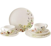 Rosenthal Brillance Grand Air komplekts 6 gab., kaula Ķīna, daudzkrāsains, kombinētais kauss, diametrs 8,7 cm, 0,3 L, šķīvja diametrs 14,5 cm D, pusdienu šķīvja diametrs 27,2 cm, var mazgāt trauku mazgājamā mašīnā, var izmantot mikroviļņ