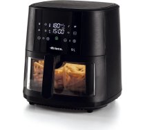 Ariete 4630 Karstā gaisa fritēze 9 L, 1500 W, 9 L ietilpība, 8 programmas, grila funkcija, līdz 3,5 kg cepta ēdiena, temperatūra līdz 200 °C, caurspīdīgs grozs, melns