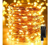 LED pasaku gaismas 100 m 1000 LED vara stieples Ziemassvētku apgaismojums Ūdensizturīgs ar 8 režīmiem Āra iekštelpu apgaismojums Āra dekorēšana istabai, Ziemassvētkiem, kokiem, dārzam, pusei, kāzu dekorēšanai, silts
