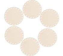 ERINGOGO 6 gab. apaļo koka plauktu komplekts tamborētiem groziem, cieta pašdarināta groza pamatne, piemērota grozu pīšanai un kā tamborēta groza pamatne