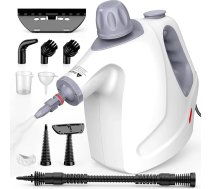 Rokas tvaika tīrītājs 1050 W, 3,2 bāru spiediens, ar 10 piederumiem un 450 ml tvertni, tvaika tīrītājs bez ķimikālijām virtuvei, mēbelēm, grīdai un automašīnai – noņem taukus un grūti iztīrāmus netīrumus